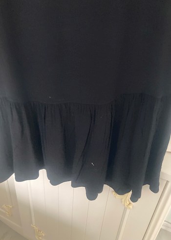 Siyah Uzun Kollu Midi elbise - Görsel 2