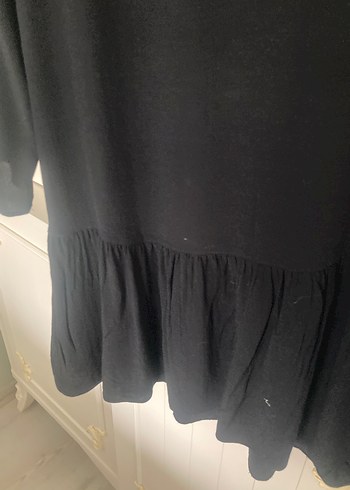 Siyah Uzun Kollu Midi elbise - Görsel 6