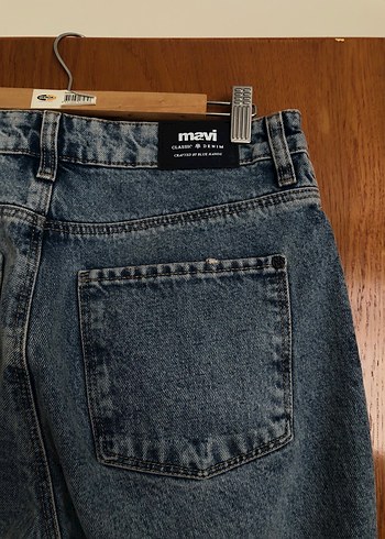 Kadın buz mavisi yüksek bel,straight model Mavi marka pantolon - Görsel 3