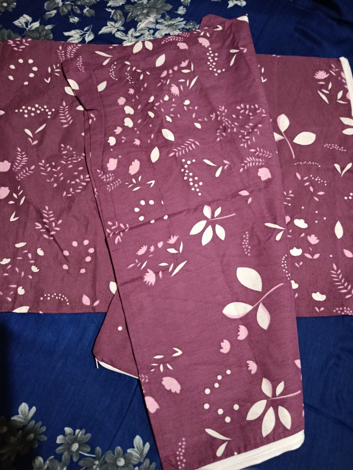 Mor Baskılı çift yastık kılıfı - Görsel 2