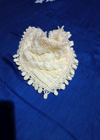 El Yapımı Krem Renkli Örgü kare liff - Görsel 2