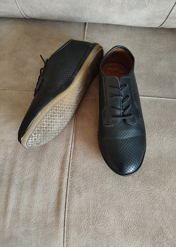 Erkek çocuk Siyah Minimalist Günlük Klasik Ayakkabı - Görsel 4