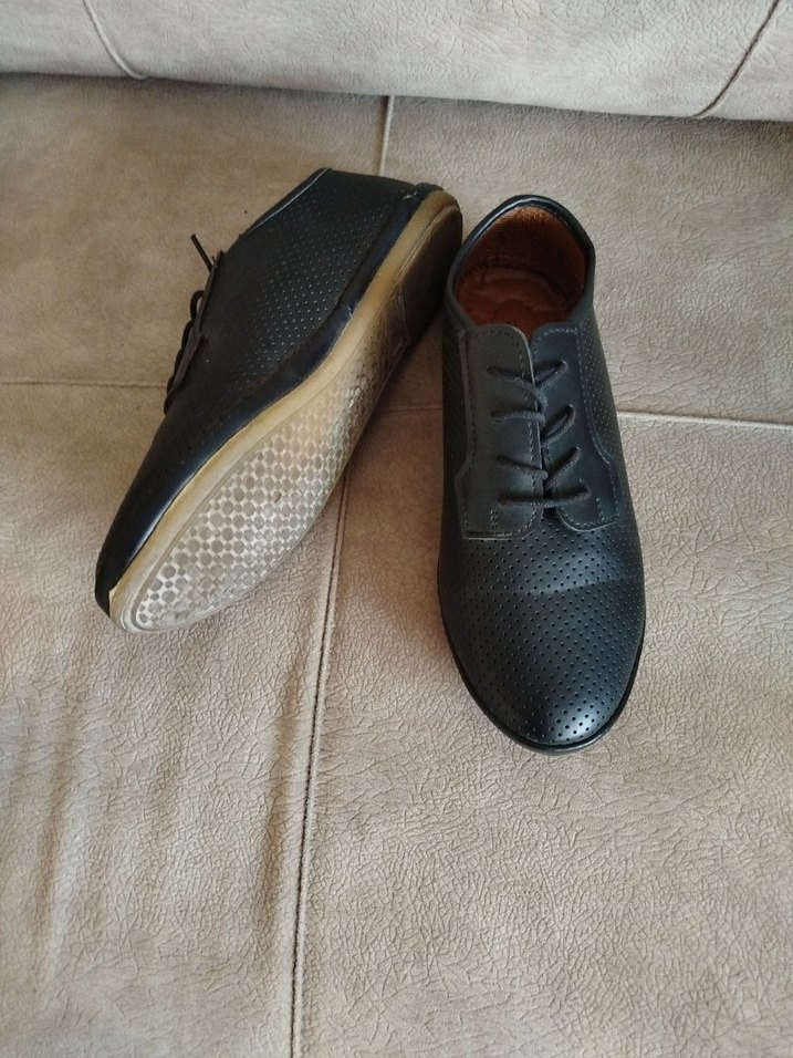 Erkek çocuk Siyah Minimalist Günlük Klasik Ayakkabı - Görsel 4