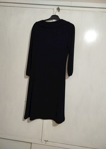 Siyah diz altı Elbise - Görsel 6