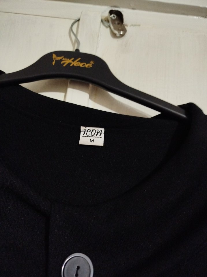 Siyah diz altı Elbise - Görsel 3