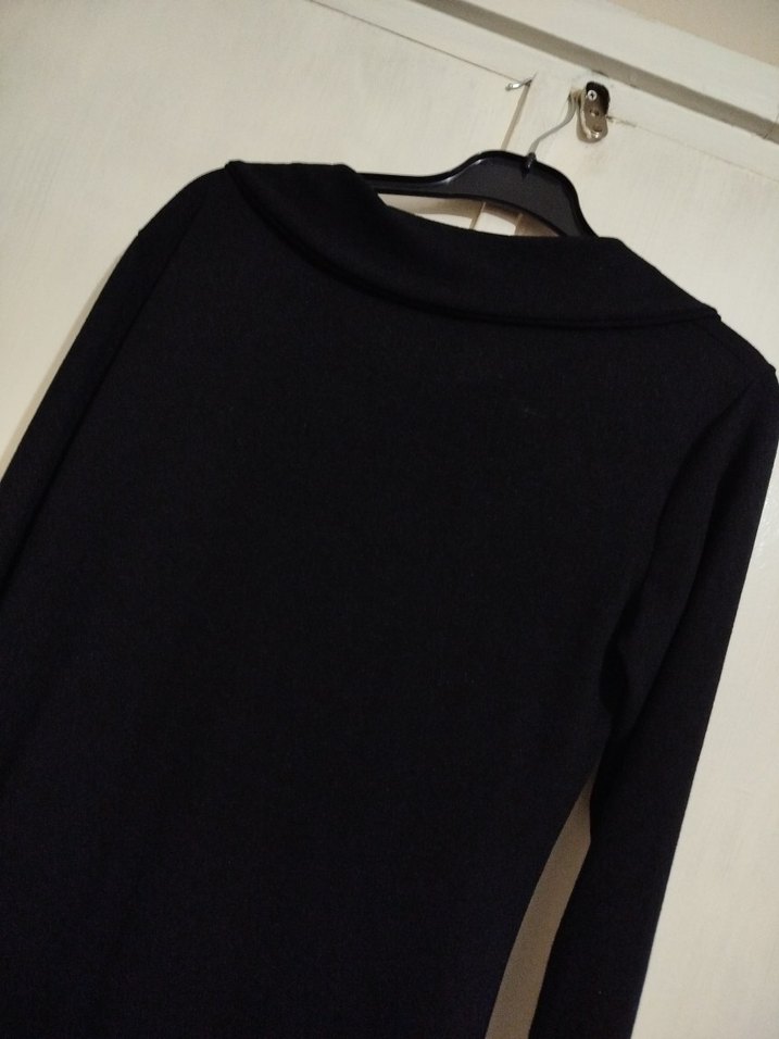 Siyah diz altı Elbise - Görsel 5