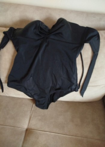 Siyah Straplez Fitted Kadın Mayo - Görsel 3