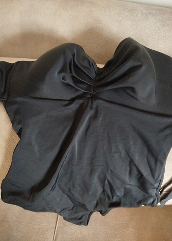 Siyah Straplez Fitted Kadın Mayo - Görsel 5