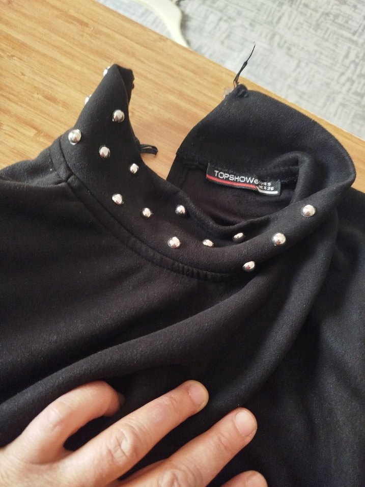 Kemerli Siyah Gotik Midi Kadın elbise - Görsel 3