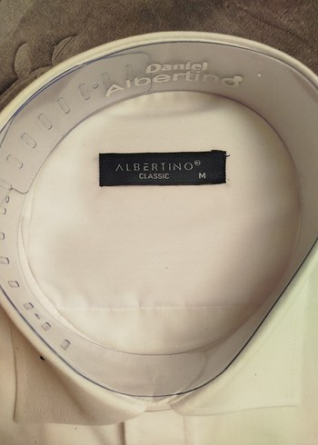 Düğmeli Beyaz Erkek Gömlek - Görsel 4