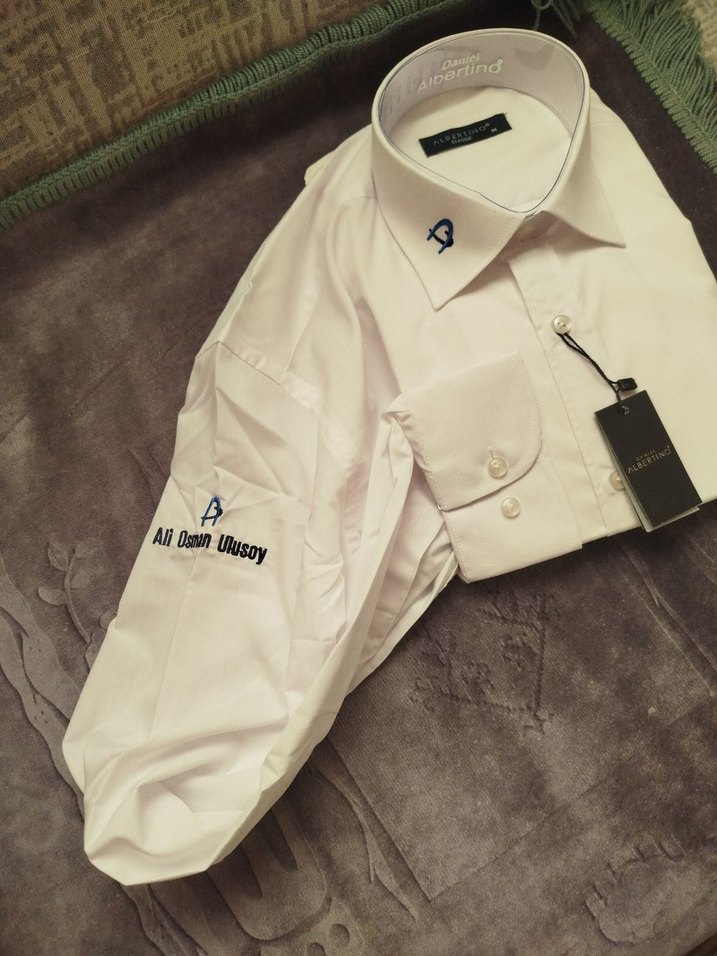 Düğmeli Beyaz Erkek Gömlek - Görsel 3