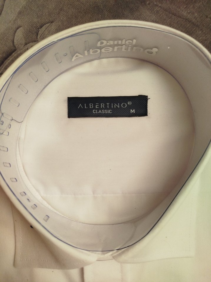 Düğmeli Beyaz Erkek Gömlek - Görsel 4