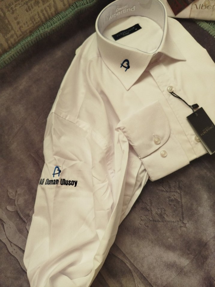 Albertino Beyaz Erkek Uzun Kollu Gömlek - Görsel 3