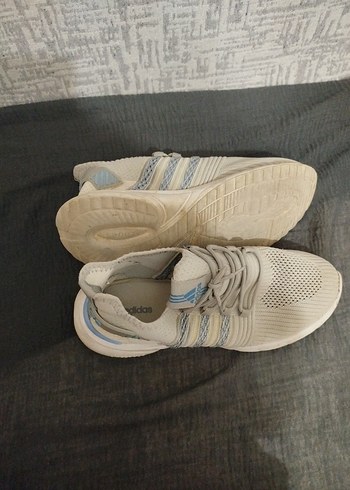 Adidas Beyaz Gri Bağcıklı erkek Spor Ayakkabı - Görsel 3