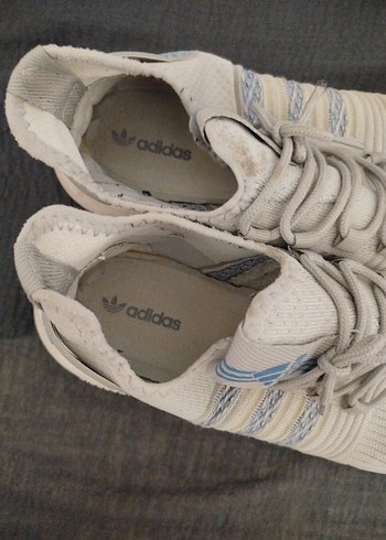 Adidas Beyaz Gri Bağcıklı erkek Spor Ayakkabı - Görsel 4