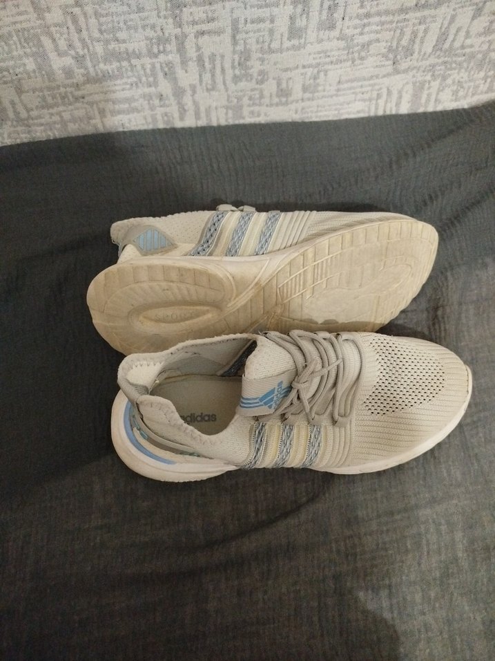 Adidas Beyaz Gri Bağcıklı erkek Spor Ayakkabı - Görsel 3