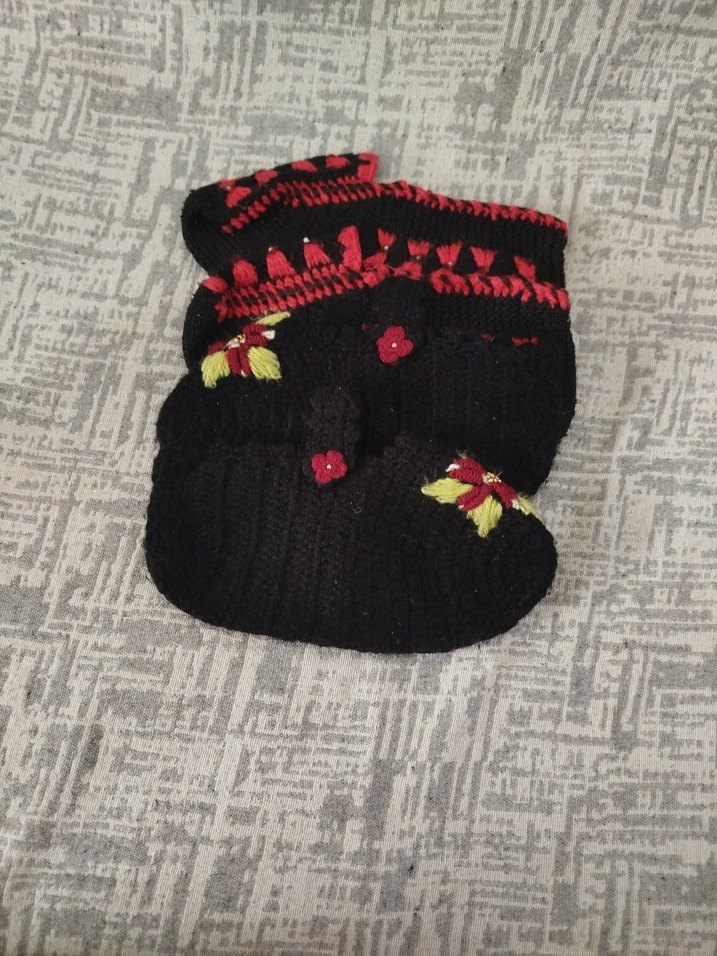 Siyah Örgü Kadın patik - Görsel 2