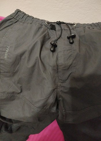 Gri erkek Kemerli Rahat Kesim eşofman alti Pantolon - Görsel 2