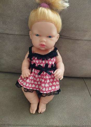 Pembe Kalpli Elbise Bebek Oyuncak - Görsel 2