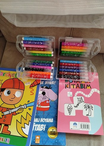 Çocuklar İçin Boyama Kitabı ve Renkli Kalem Seti