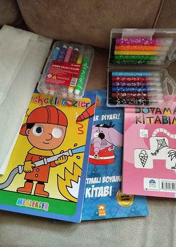Çocuklar İçin Boyama Kitabı ve Renkli Kalem Seti - Görsel 4