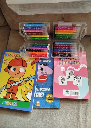 Çocuklar İçin Boyama Kitabı ve Renkli Kalem Seti - Görsel 2