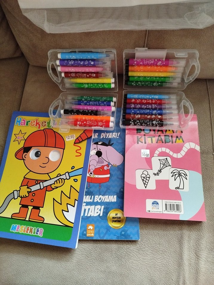 Çocuklar İçin Boyama Kitabı ve Renkli Kalem Seti - Görsel 2