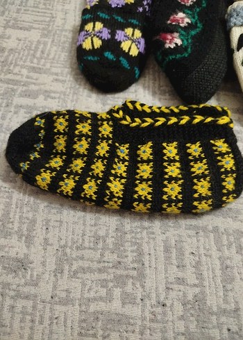 Nakışlı el Örgü Kadın patikleri - Görsel 4