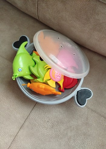 Renkli Plastik Balık Oyuncak Seti - Görsel 2