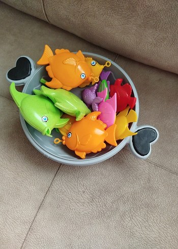 Renkli Plastik Balık Oyuncak Seti - Görsel 3