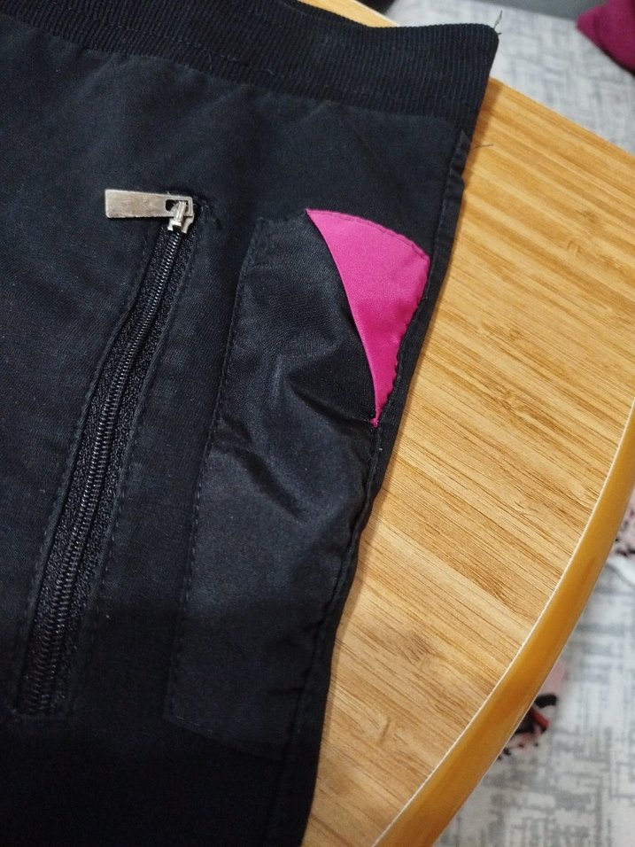 Fermuarlı Siyah Kadın Eşofman Altı orjinal - Görsel 4