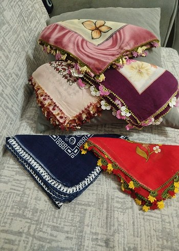 Renkli Kadın el tığ örgüsü yemeni Fularlar - Görsel 2