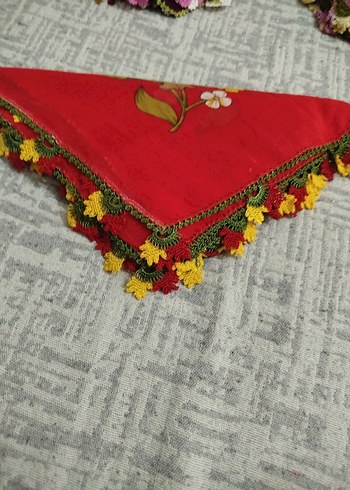 Renkli Kadın el tığ örgüsü yemeni Fularlar - Görsel 3