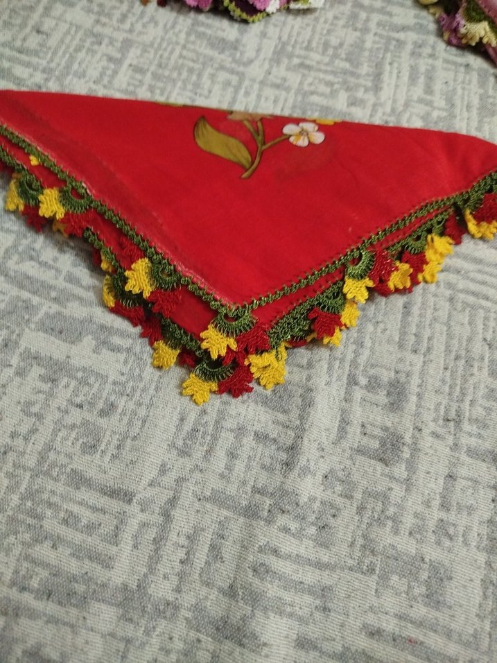 Renkli Kadın el tığ örgüsü yemeni Fularlar - Görsel 3