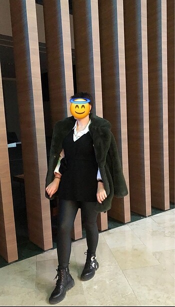 l Beden yeşil Renk Mango kürk