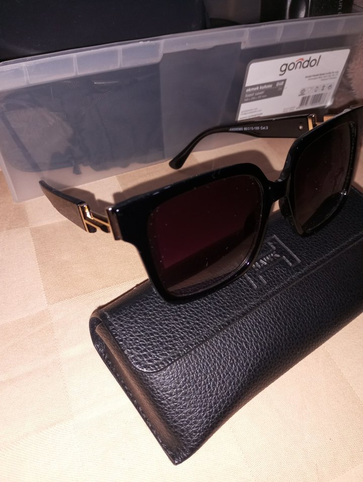 siyah çerçeveli, büyük güneş gözlüğü,Aua di polo,orjinal - Görsel 2