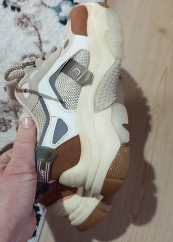 Kadın Bej Yılan Desenli Platform Spor Ayakkabı,Dark seer orjinal - Görsel 5