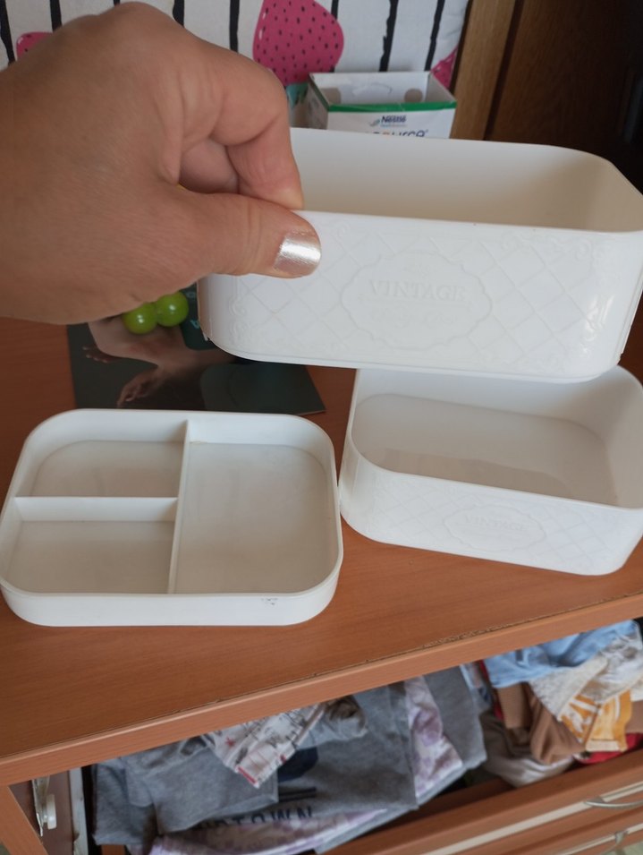 Beyaz Vintage takı kutusu - Görsel 3