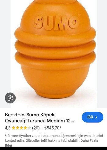 Sumo Turuncu Orta Boy Köpek Oyuncağı