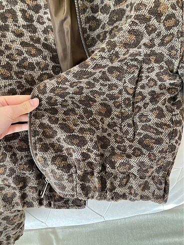 Bershka leopar bomber ceket