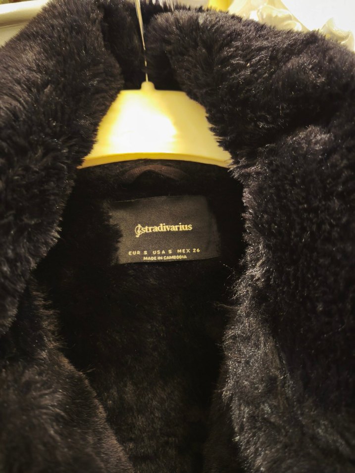 Stradivarius siyah  Süet Kürklü Biker Ceket - Görsel 5