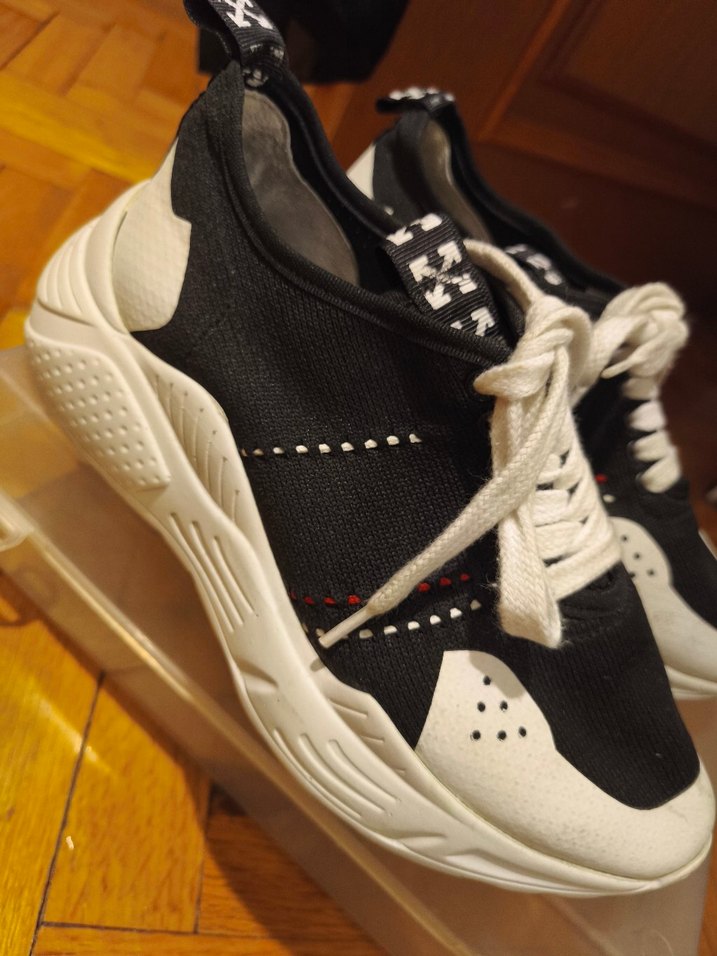 Kadın Siyah-Beyaz  Spor Ayakkabı - Görsel 2