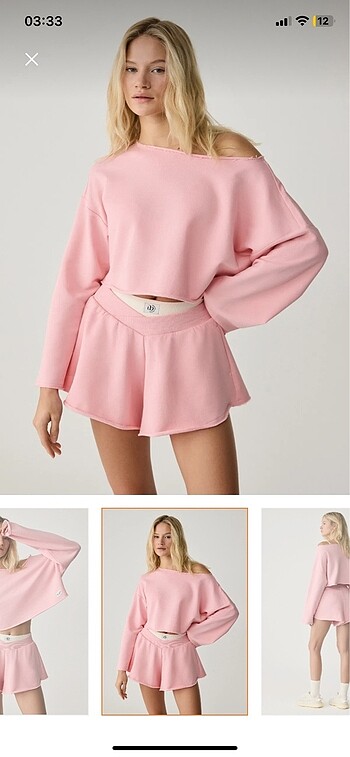 Şeker pembesi sweatshirt