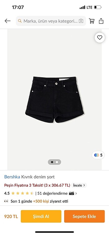 Bershka yeni sezon şort