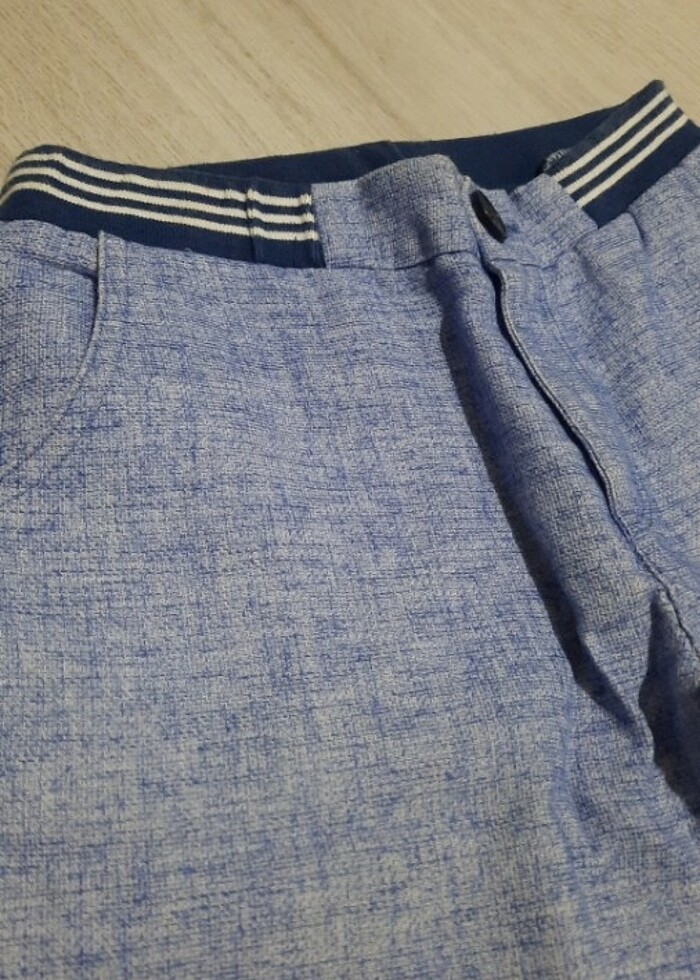 Keten erkek çocuk şort  - Görsel 2