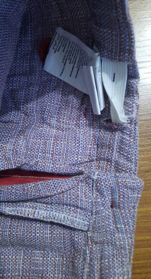 Erkek Çocuk Mor Gri Keten Regular Fit Bermuda - Görsel 4