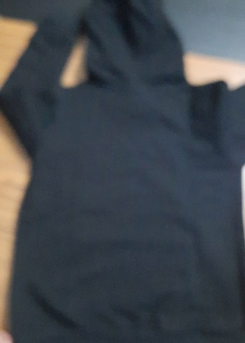 Siyah Kapüşonlu Çocuk Sweatshirt - Görsel 6