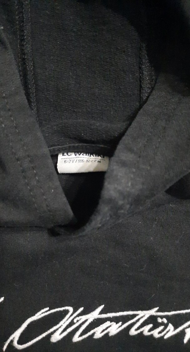 Siyah Kapüşonlu Çocuk Sweatshirt - Görsel 3