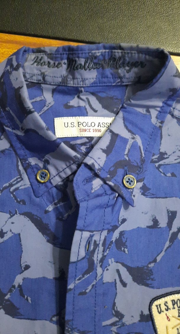 Erkek Mavi Baskılı Uzun Kollu Gömlek - Görsel 5