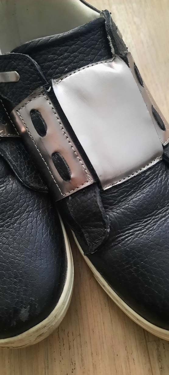 Erkek Çocuk Siyah Gri Deri Günlük Ayakkabı - Görsel 3